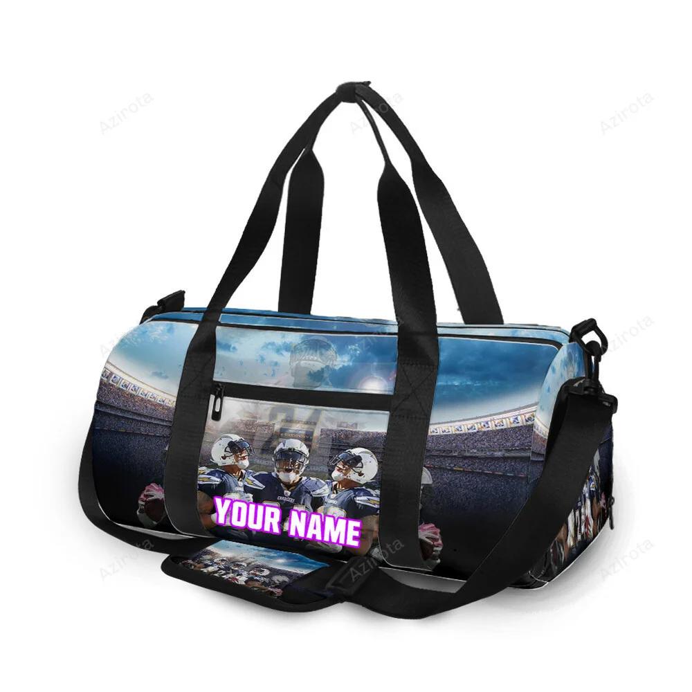 Los angeles chargers team v17 personalized name travel bag gym bag 1489 Travel Bag