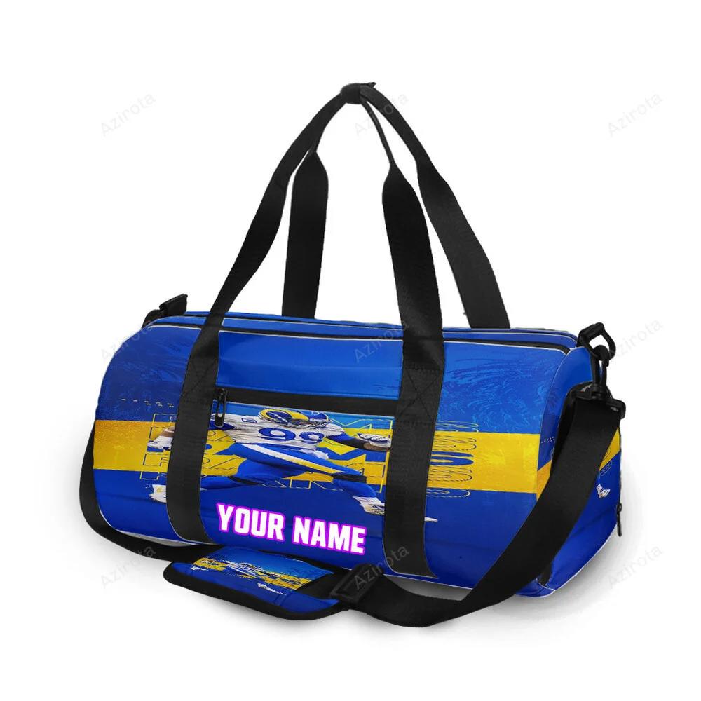 Los angeles rams aaron donald2 personalized name travel bag gym bag 1665 Travel Bag