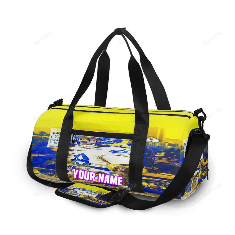 Los angeles rams aaron donald6 personalized name travel bag gym bag 1234 Travel Bag