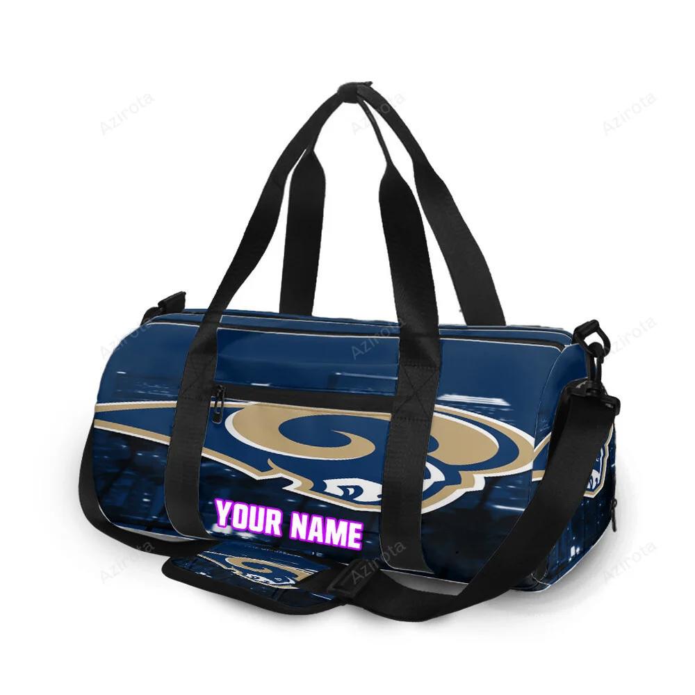 Los angeles rams night blue city personalized name travel bag gym bag 550 Travel Bag