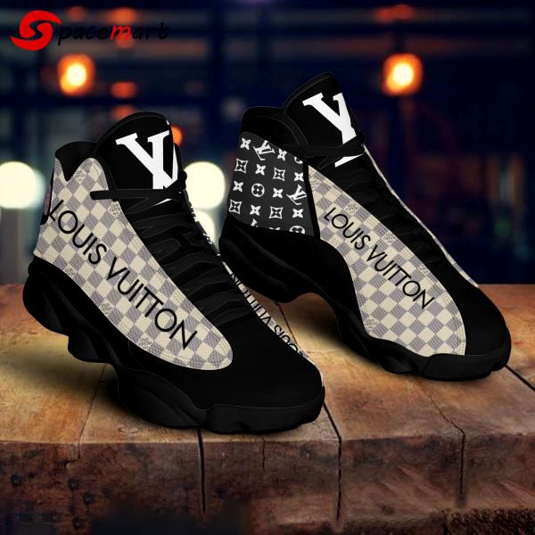 Louis vuitton black monogram air jordan 13 sneakers shoes hot... Air Jordan 13