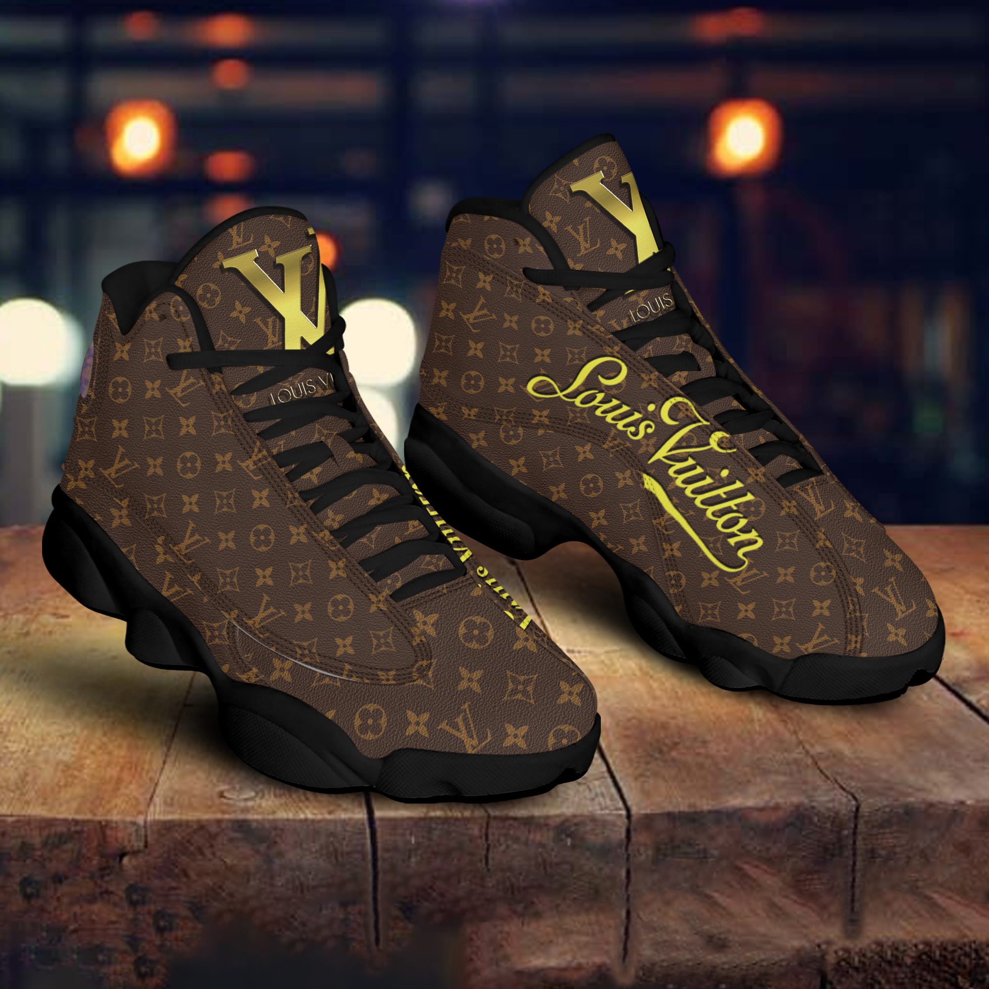 Louis vuitton brown monograms hot louis vuitton Air Jordan 13 Sneakers Shoes For Fans Full Size Gifts For Men Women