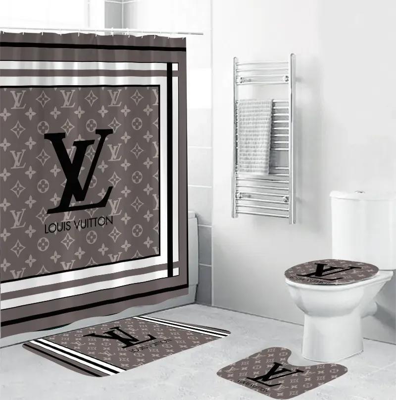 Louis vuitton hypebeast home decor luxury fashion brand bath mat bathroom sets Bathroom Set