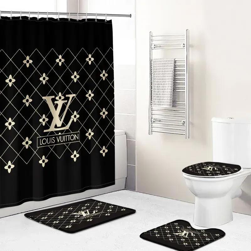Louis vuitton luxury fashion brand bath mat hypebeast bathroom sets home decor Bathroom Set