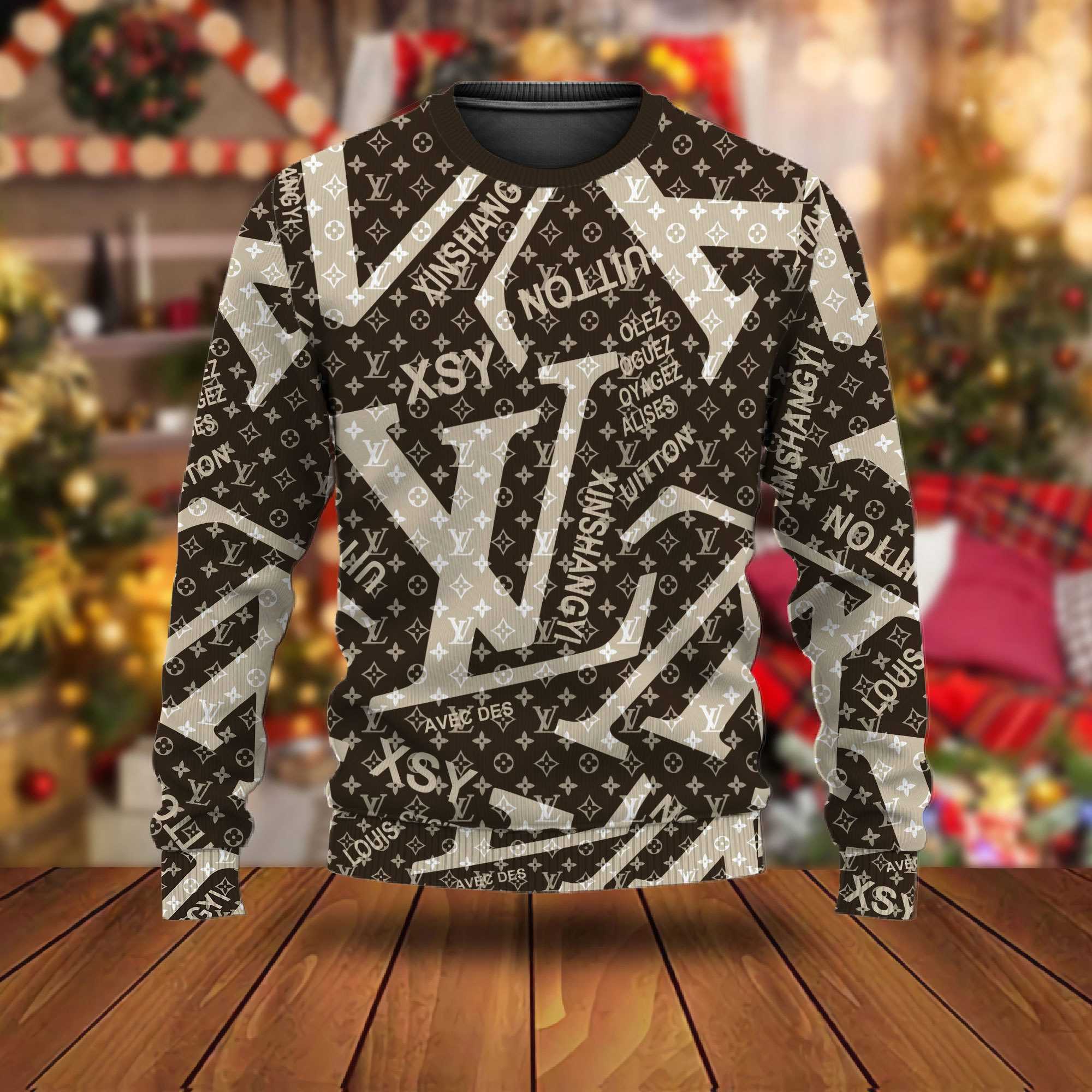 Louis vuitton luxury ugly christmas sweaterhot 2025 style 141 Christmas Ugly Sweater