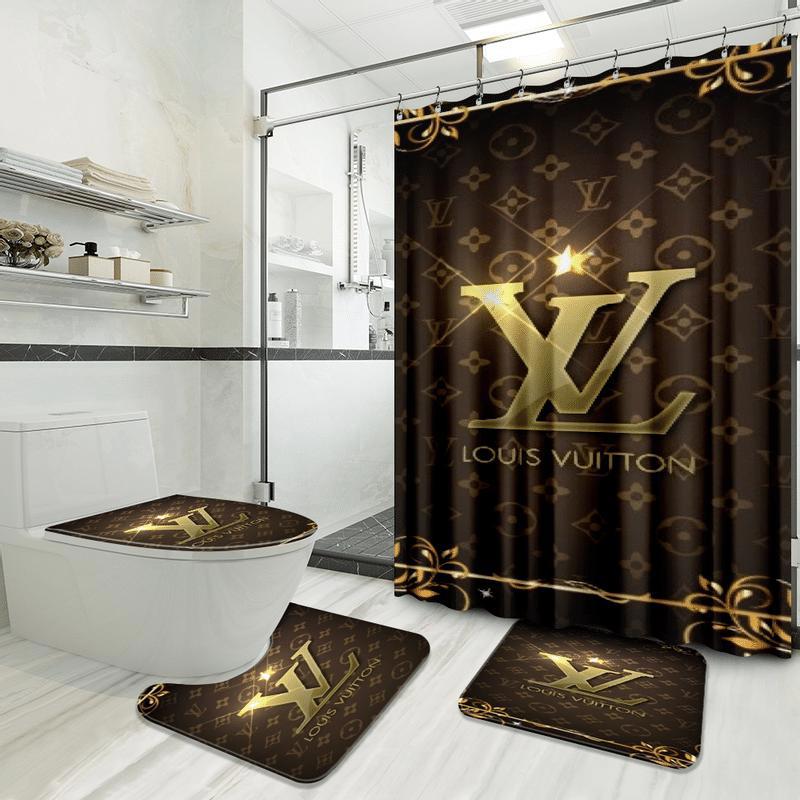 Louis vuitton new bathroom set luxury fashion brand home decor hypebeast bath mat Bathroom Set