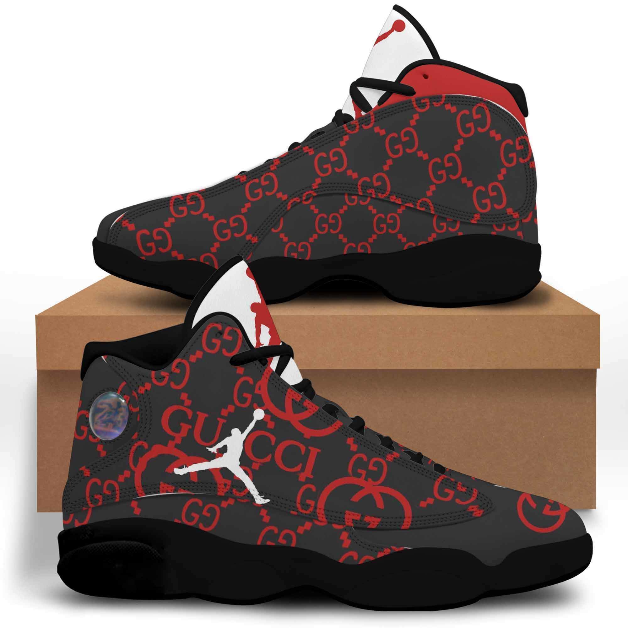 Luxury gucci black reds hot Air Jordan 13 Full Size Sneakers Gifts For Men Women Shoes For Fans