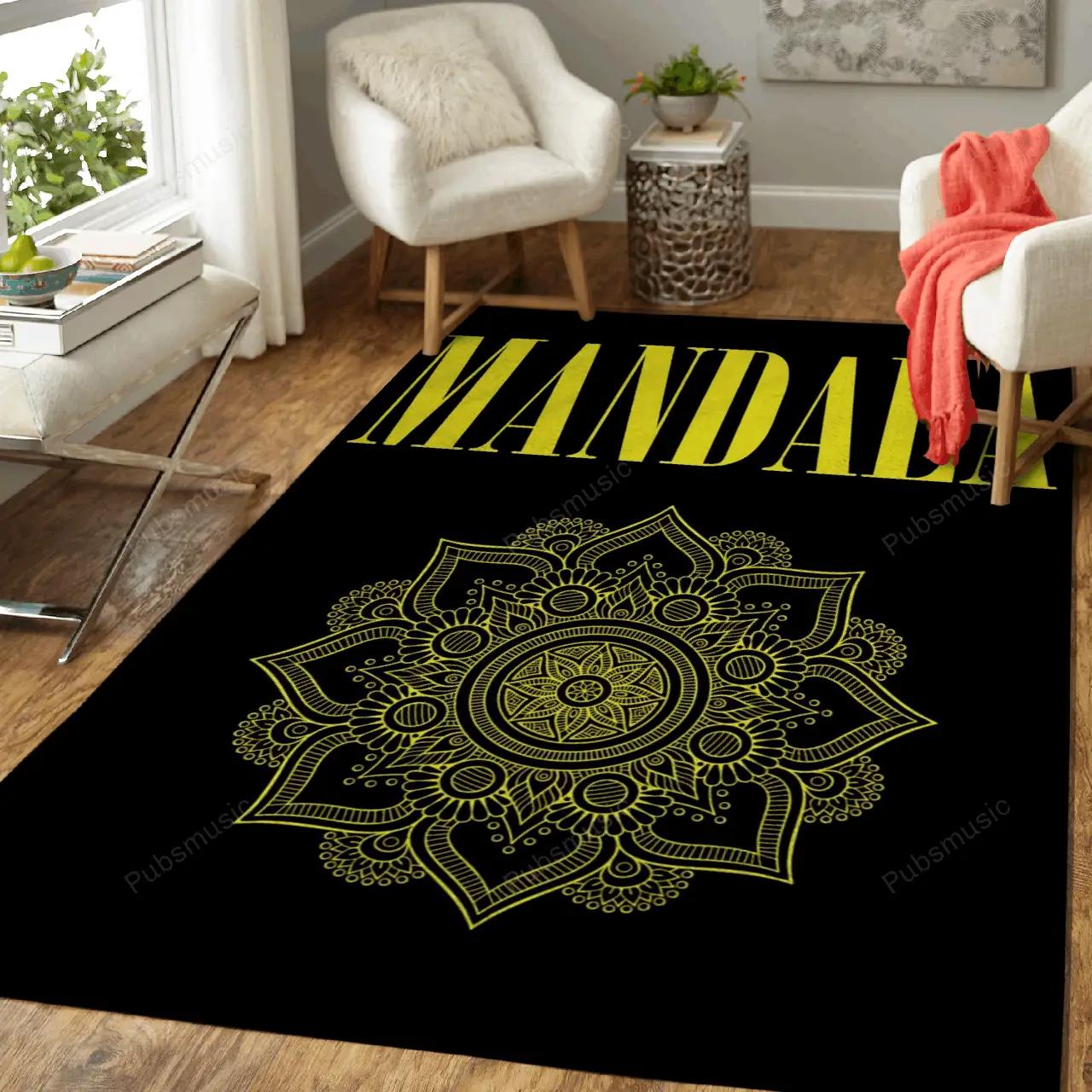 Mandala music art for fans area rug living room carpet rug regtangle carpet floor decor home decor Rectangle Rug