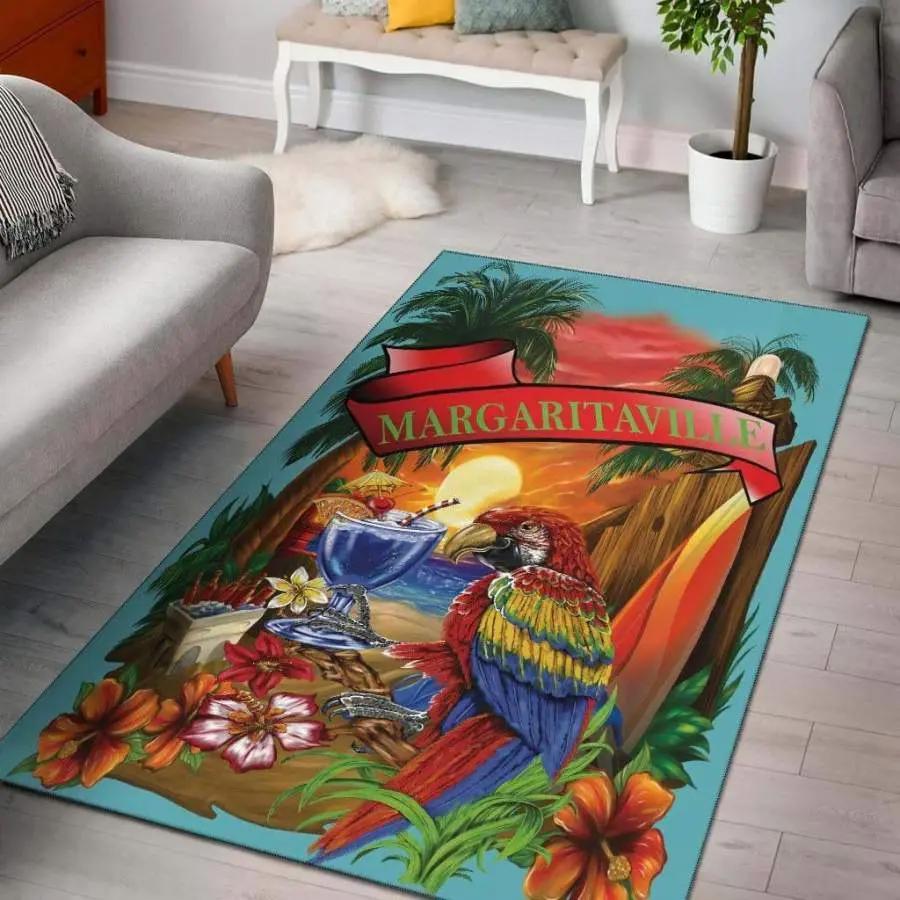 Margaritaville decor baby blue parrot area rug living room rug home decor carpets Rectangle Rug