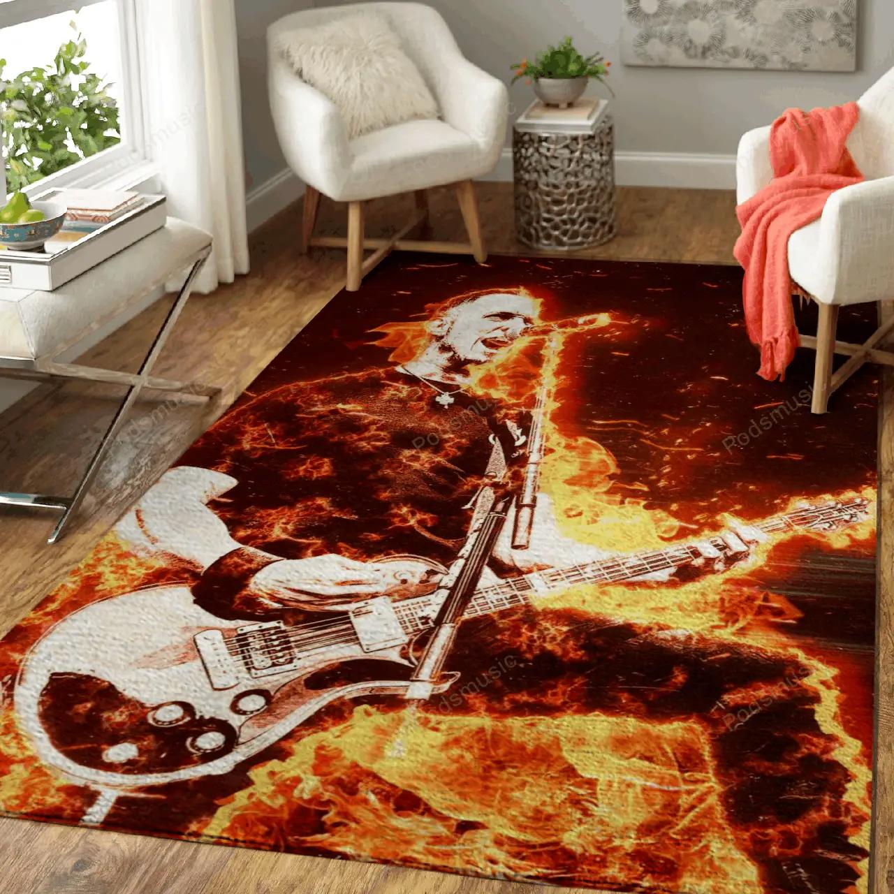 Mark tremonty burning music art for fans area rug living room carpet rug regtangle carpet floor decor home decor Rectangle Rug