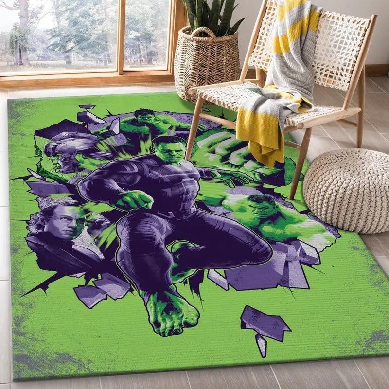 Marvel mcu avengers incredible hulk bruce banner area rug living room Rectangle Rug