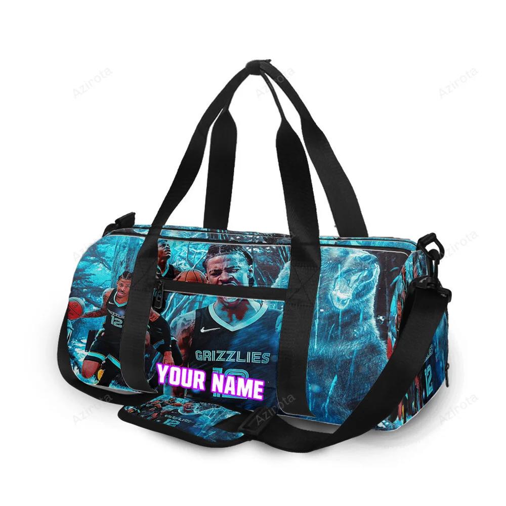 Memphis grizzlies ja morant 12 v8 personalized name travel bag gym bag 571 Travel Bag