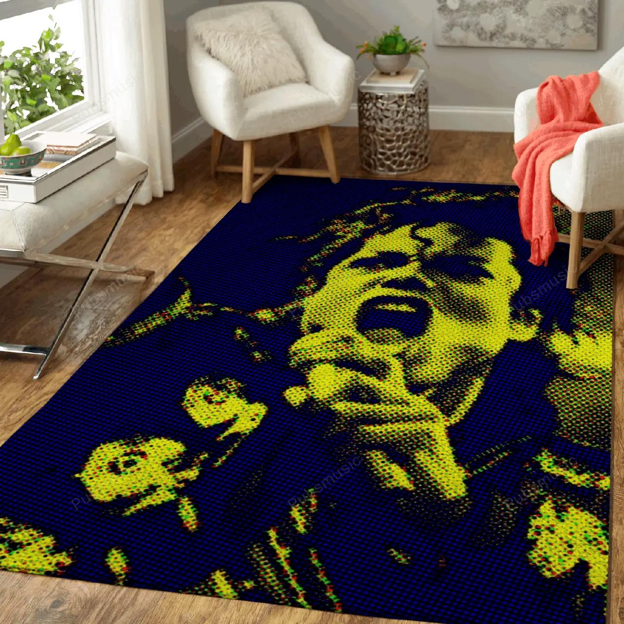 Michael jackson style music art for fans area rug living room carpet rug regtangle carpet floor decor home decor Rectangle Rug