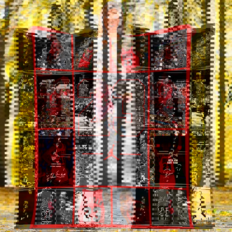 Michael jordan fleece blanket, michael jordan blanket, basketball fan gifts, birthday gifts, christmas gifts Quilt Blanket