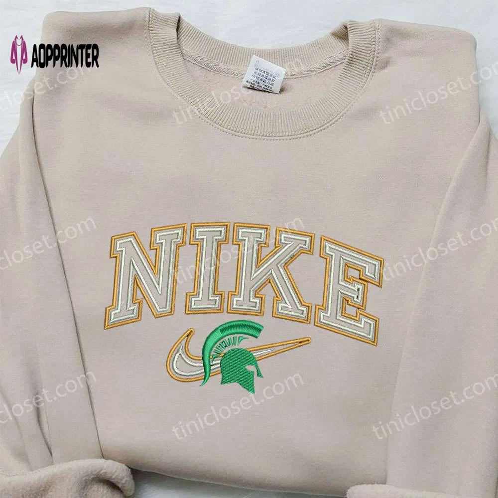 Michigan state spartans nike embroidered sweatshirt – ncaa sport shirt Embroidered Shirt