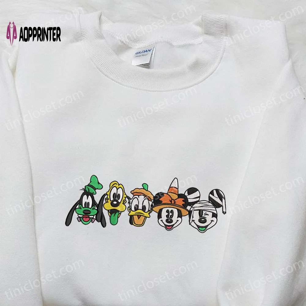 Mickey & friends halloween embroidered hoodie: the best disney sweatshirt for halloween lovers Embroidered Shirt