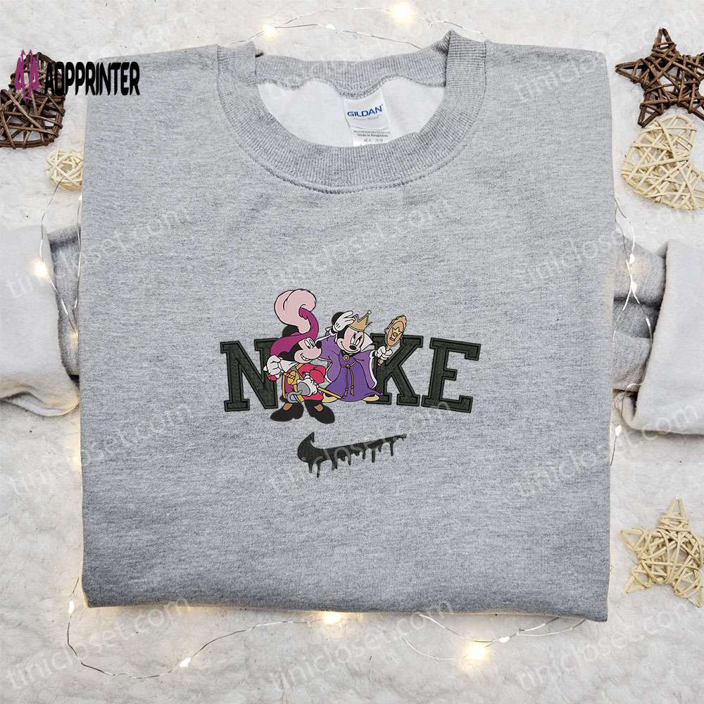 Mickey & minnie masquerade x nike embroidered sweatshirt – best halloween gift idea Embroidered Shirt