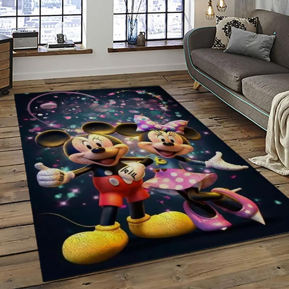 Mickey mouse characters cartoon movie carpet rectangle area rug for living room bedroom decor mme26 Rectangle Rug