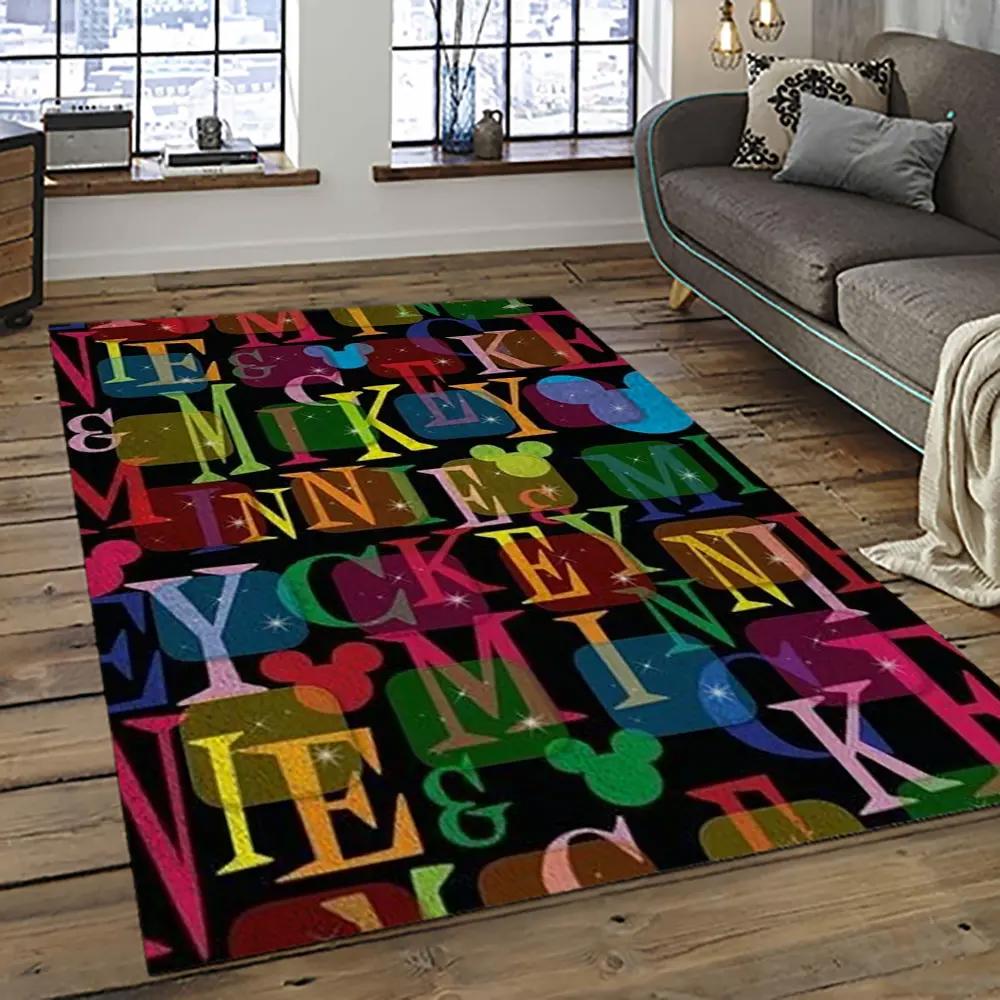 Mickey mouse characters cartoon movie carpet rectangle area rug for living room bedroom decor mme41 Rectangle Rug