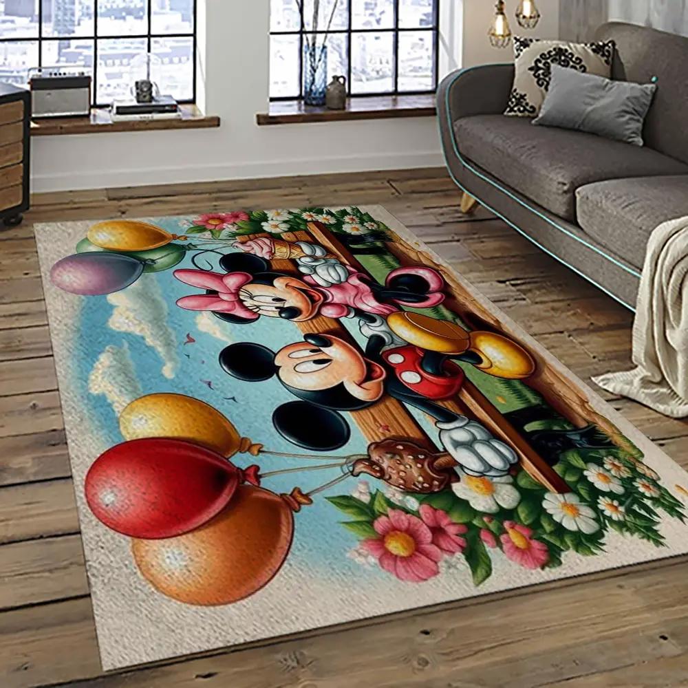 Mickey mouse characters cartoon movie carpet rectangle area rug for living room bedroom decor mme9 Rectangle Rug