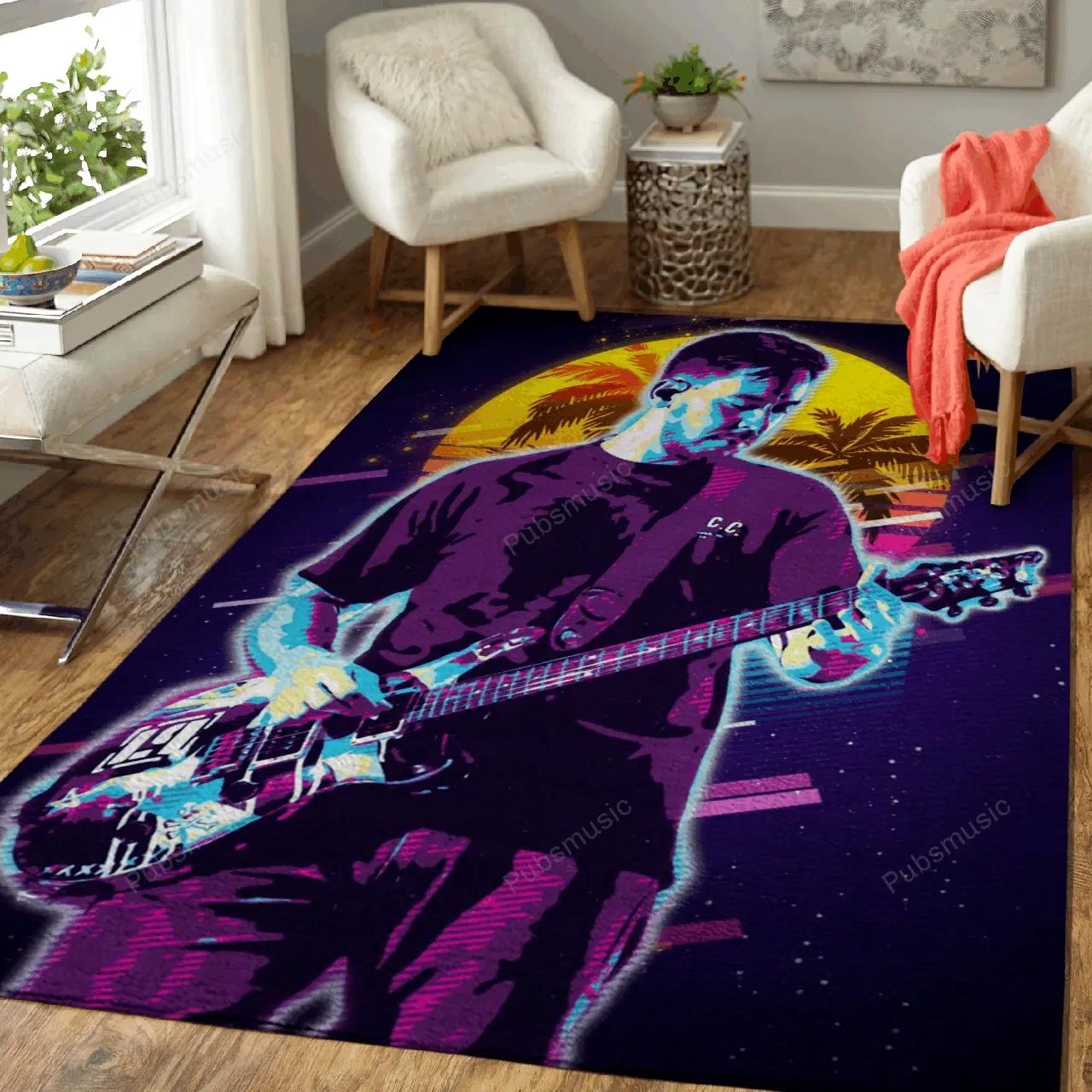 Mike shinoda artwork music synthwave 80s art for fans area rug living room carpet rug regtangle carpet floor decor home decor Rectangle Rug