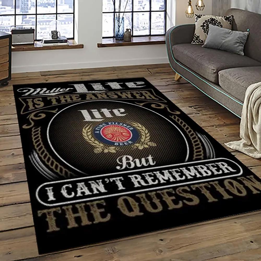 Miller lite american style beer retangle carpet area rug home decor gift best present for friends ml27 Rectangle Rug