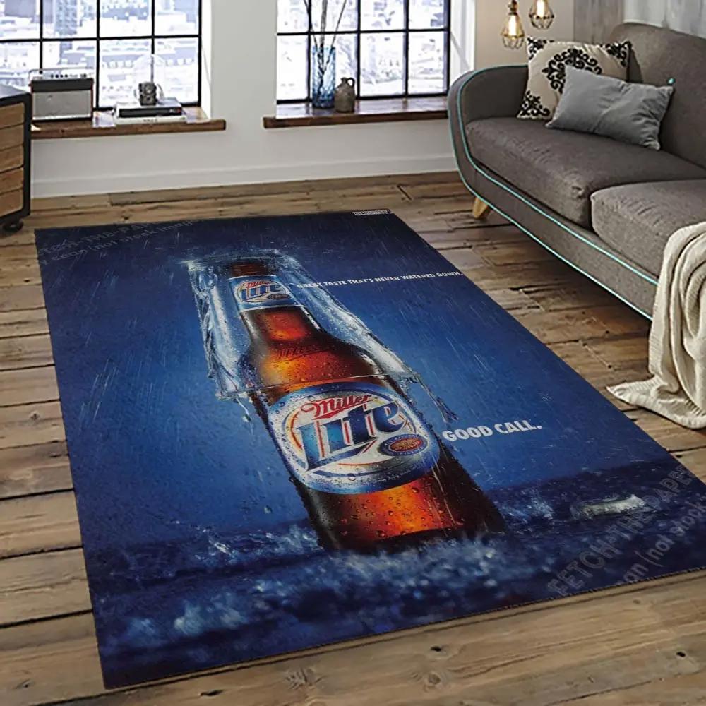 Miller lite american style beer retangle carpet area rug home decor gift best present for friends ml29 Rectangle Rug