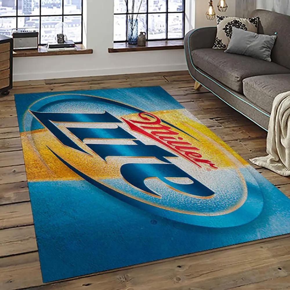 Miller lite american style beer retangle carpet area rug home decor gift best present for friends ml31 Rectangle Rug