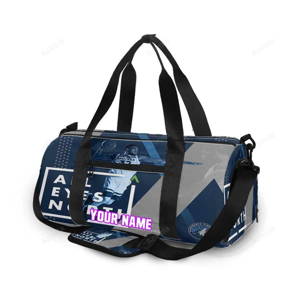 Minnesota timberwolves 32 karl anthony towns v23 personalized name travel bag gym bag 110 Travel Bag