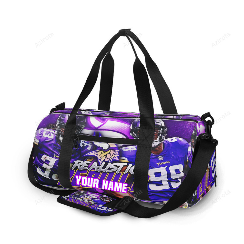 Minnesota vikings team rebuild personalized name travel bag gym bag 269 Travel Bag