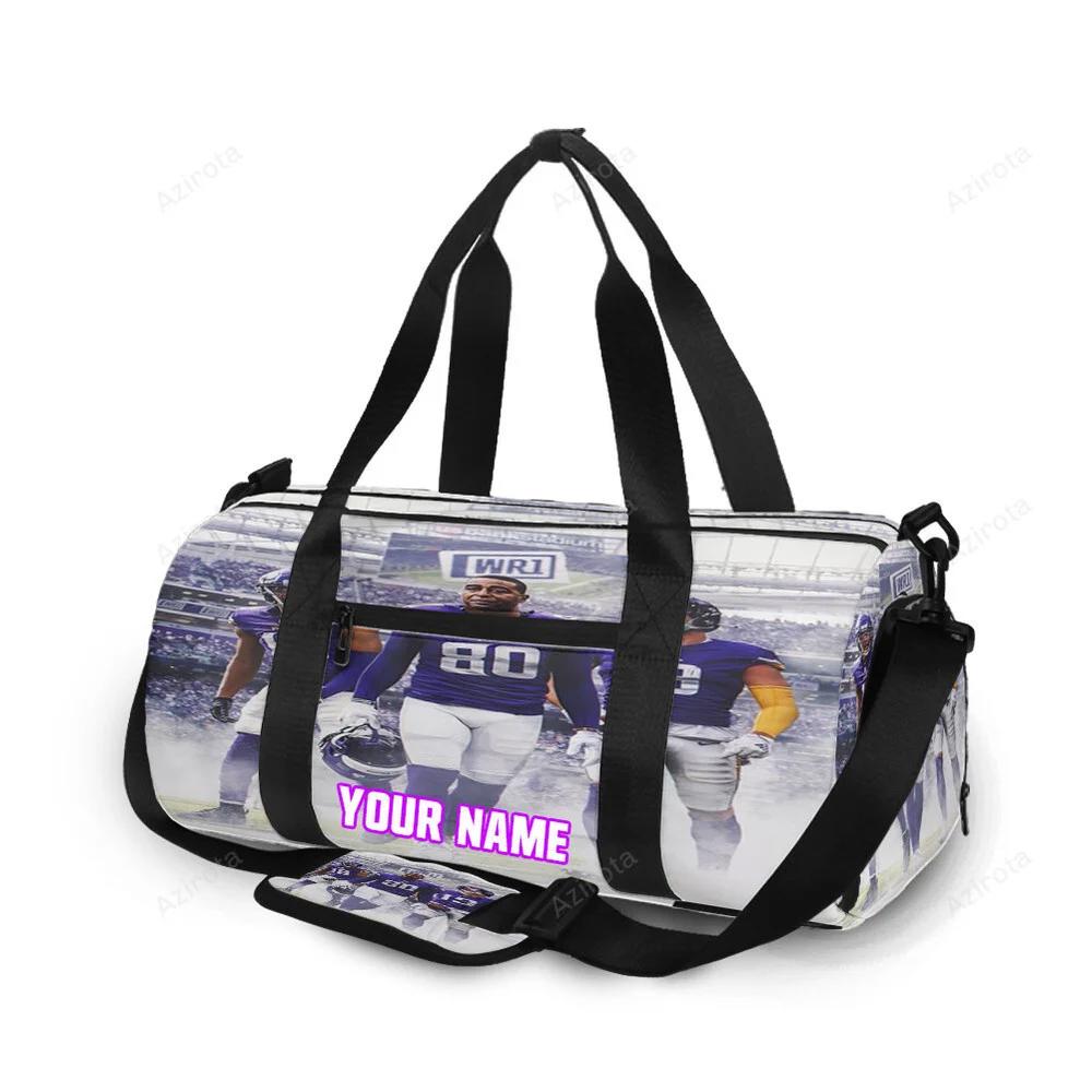 Minnesota vikings team v12 personalized name travel bag gym bag 1182 Travel Bag