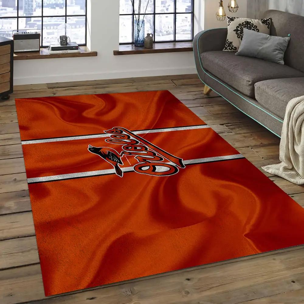 Mlb baltimore orioles baseball team logo rectangle area bo11 Rectangle Rug