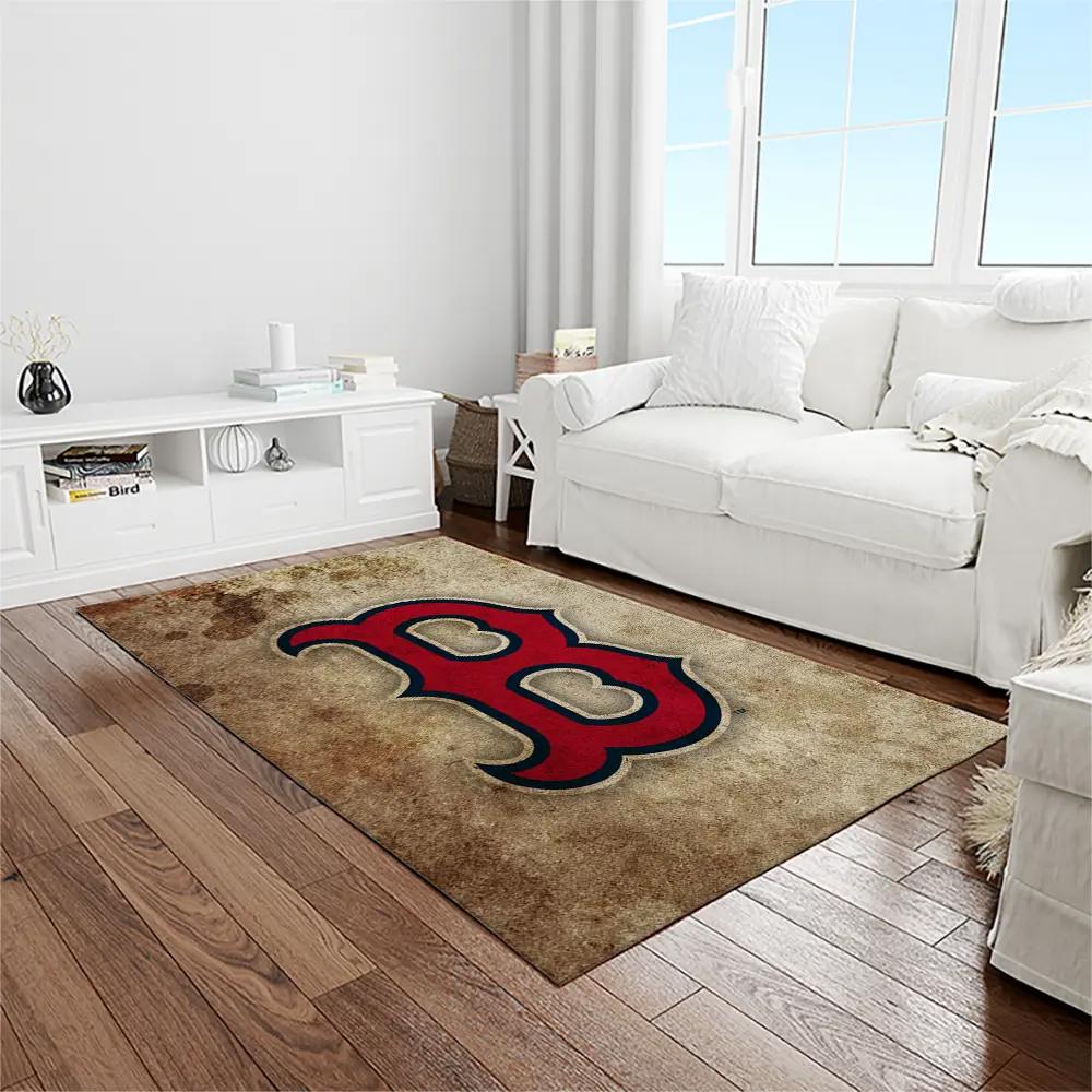 Mlb boston red sox baseball team logo rectangle area rug brs20 Rectangle Rug