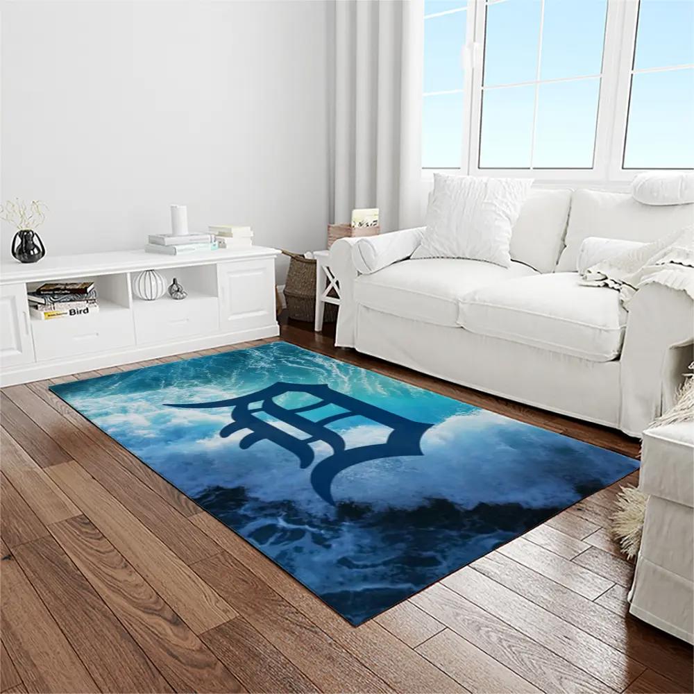 Mlb detroit tigers baseball team logo rectangle area rug dt26 Rectangle Rug