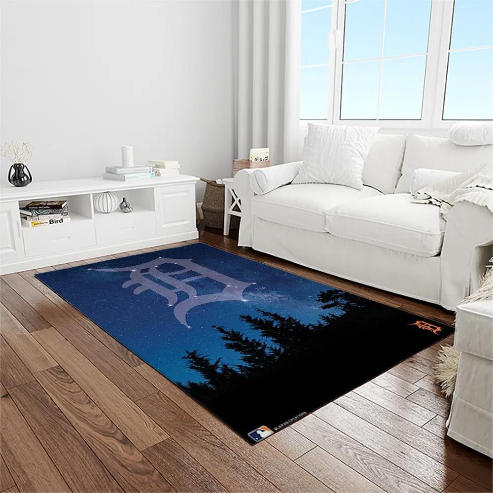 Mlb detroit tigers baseball team logo rectangle area rug dt65 Rectangle Rug