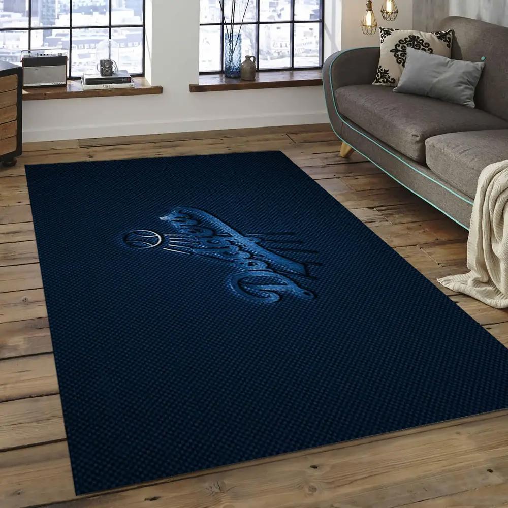 Mlb los angeles dodgers baseball team logo rectangle area lad07 Rectangle Rug