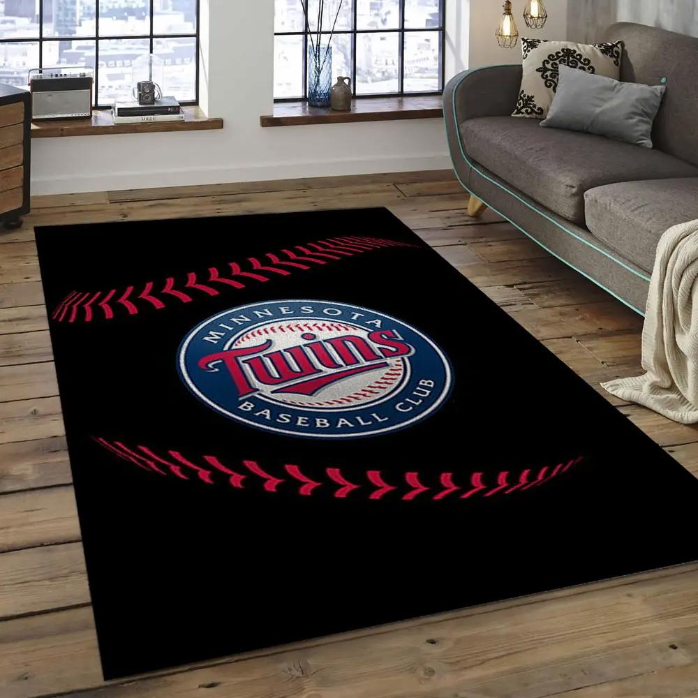 Mlb minnesota twins baseball team logo rectangle area mts01 Rectangle Rug