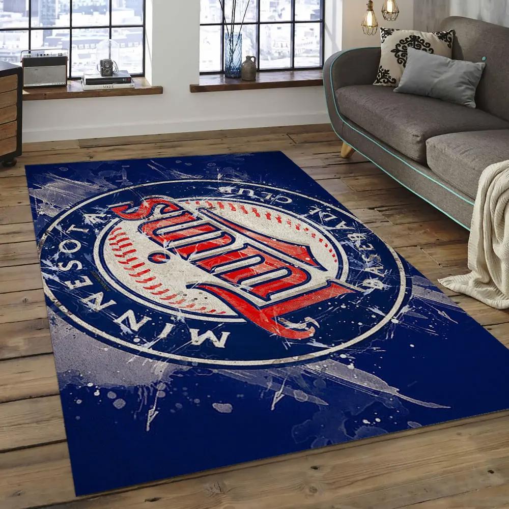 Mlb minnesota twins baseball team logo rectangle area mts12 Rectangle Rug
