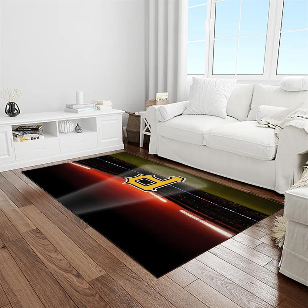 Mlb pittsburgh pirates baseball team logo rectangle area rug pp36 Rectangle Rug