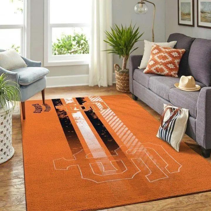 Mlb san francisco giants team logo area living room rug v11215 Rectangle Rug