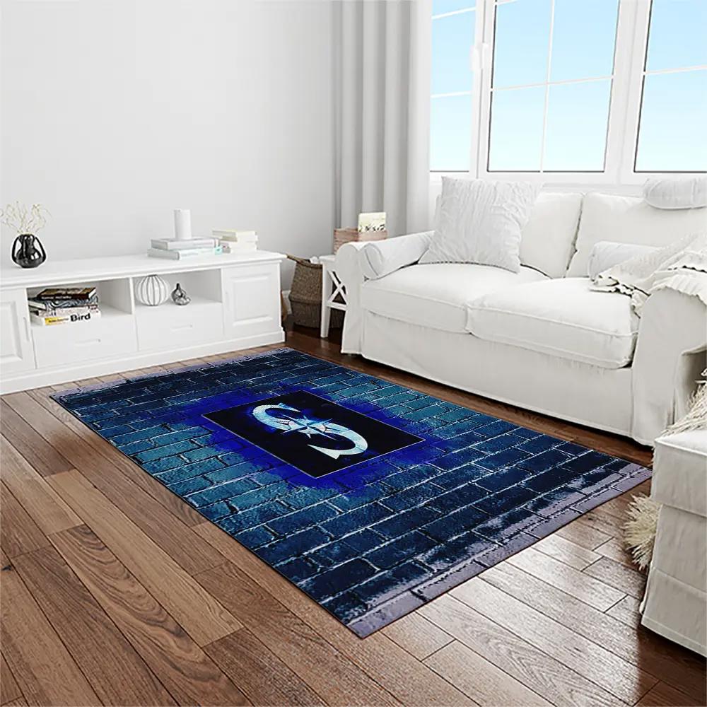 Mlb seattle mariners baseball team logo rectangle area rug sm53 Rectangle Rug