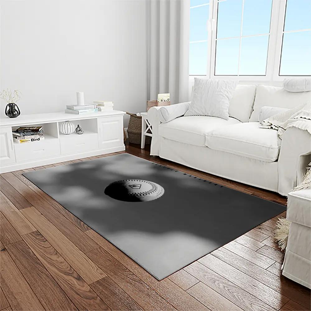 Mlb seattle mariners baseball team logo rectangle area rug sm68 Rectangle Rug