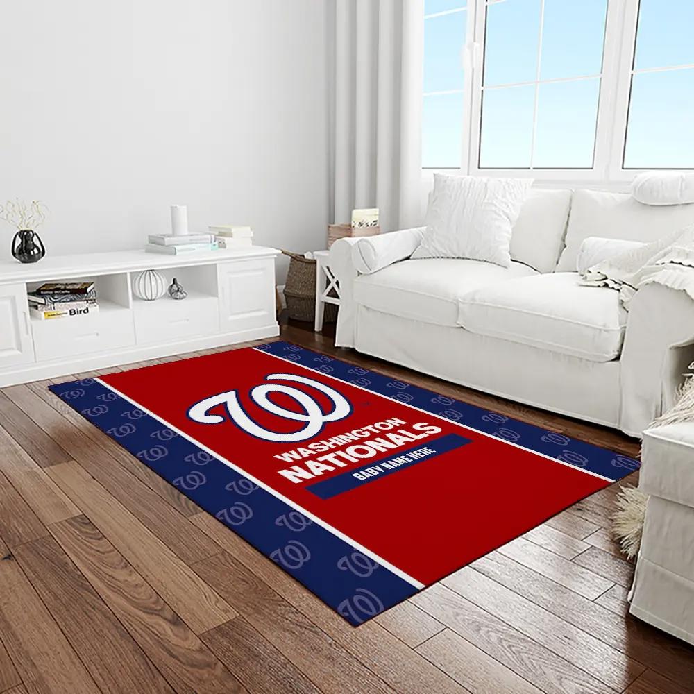 Mlb washington nationals baseball team logo rectangle area rug wn07 Rectangle Rug