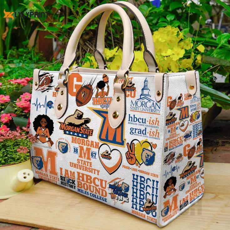Morgan state university bears leather handbag for women gift 2472 Women Leather Hand Bag