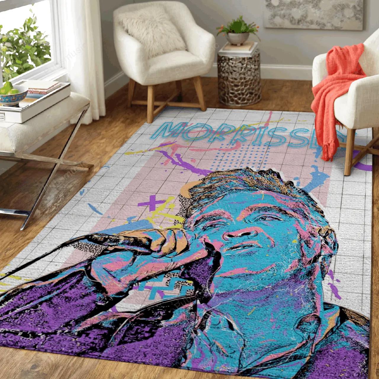 Morrissey music worldwide art for fans area rug living room carpet rug regtangle carpet floor decor home decor Rectangle Rug