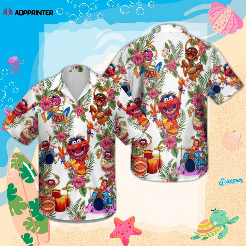 Muppet playing drum tropical flower hawaiian shirt summer trending Hawaii Shirt