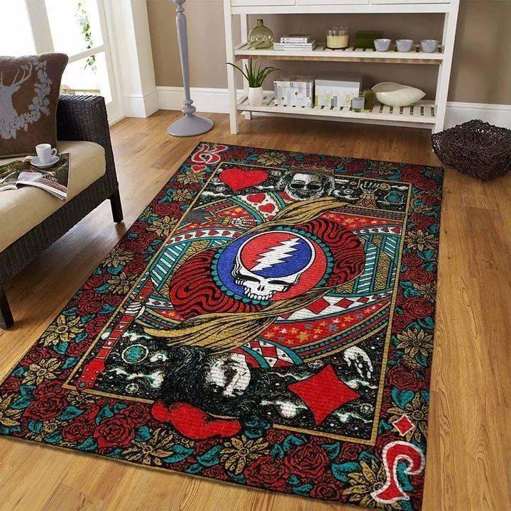 Music fans grateful dead area rug music home decor homebeautyus area rug living room carpet rug regtangle carpet floor decor home decor Rectangle Rug