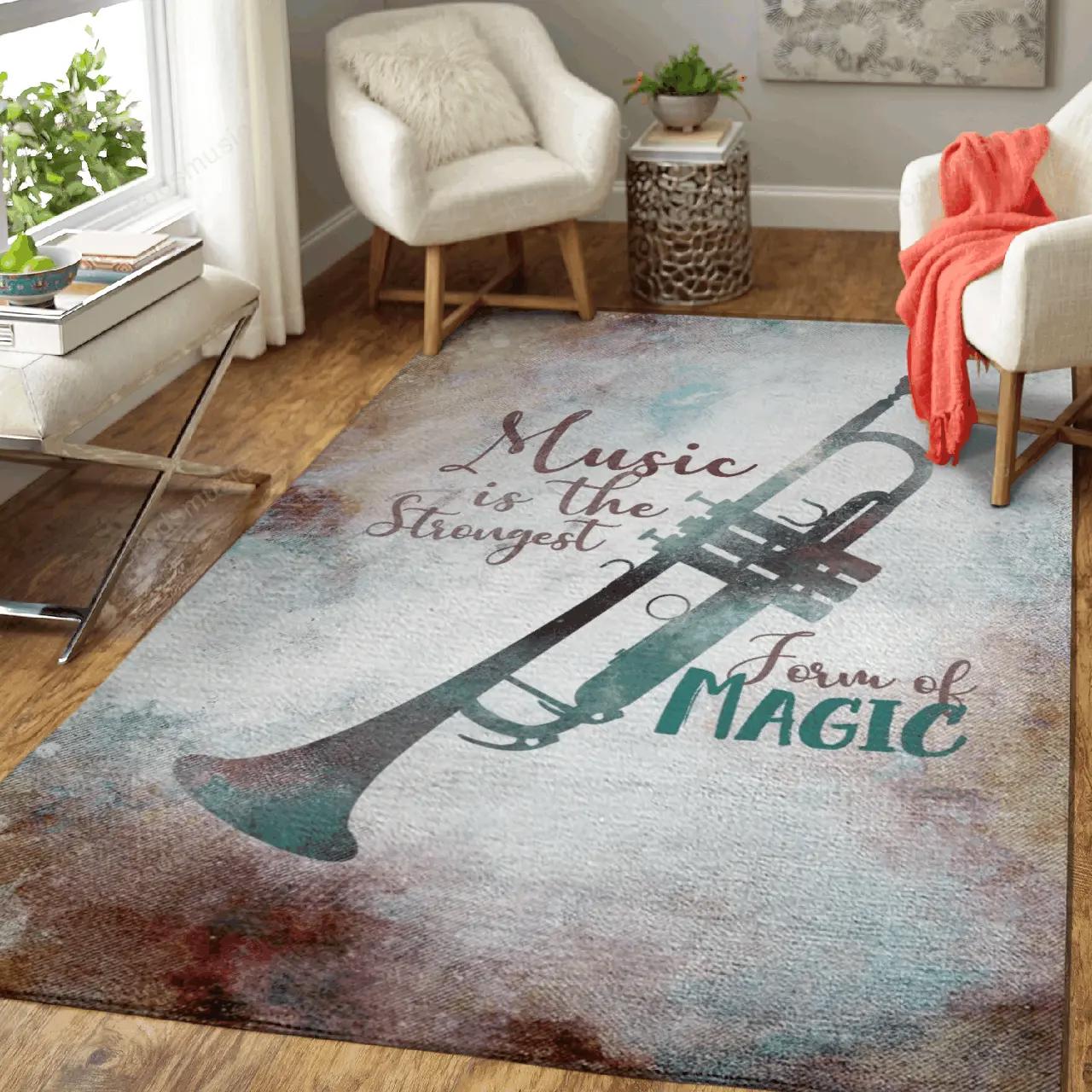 Music quote trumpet music quotes art for fans area rug living room carpet rug regtangle carpet floor decor home decor Rectangle Rug