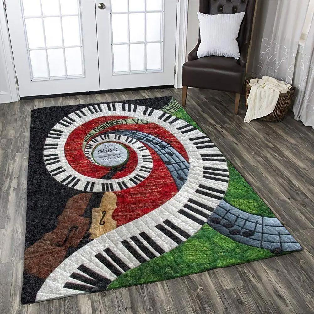 Music rug rcdd81f25080 area rug living room carpet rug regtangle carpet floor decor home decor Rectangle Rug