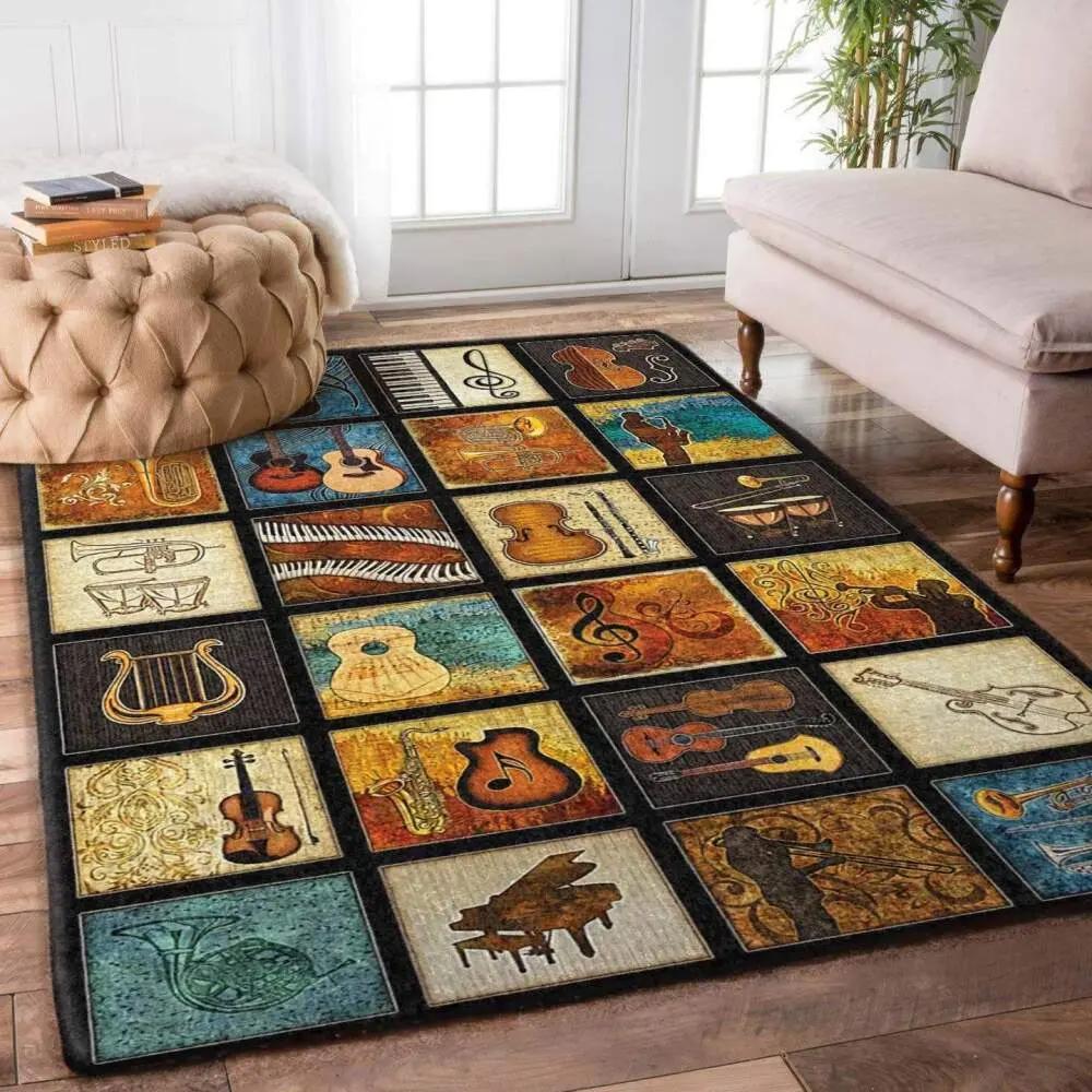 Music rug rcdd81f43968 area rug living room carpet rug regtangle carpet floor decor home decor Rectangle Rug